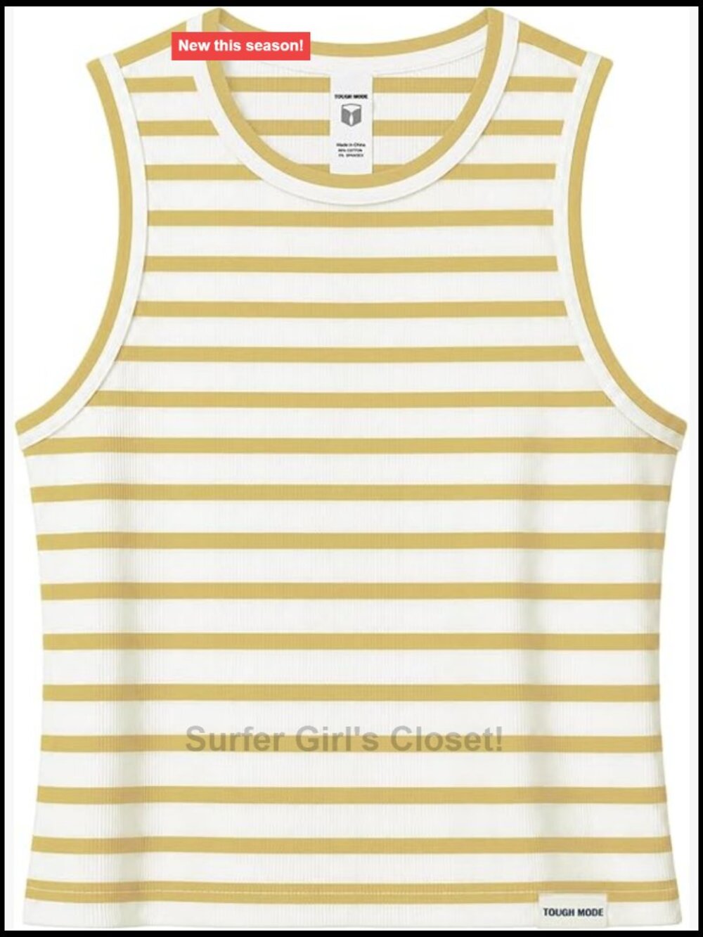 Women's Ribbed Knit Tank Top, High Crew Neck Sleeveless Racerback